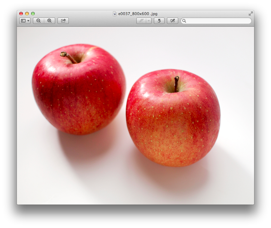 プレビュー カラーを調整 りんごの画像