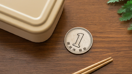 お弁当箱の蓋があかないときの最終手段は一円玉